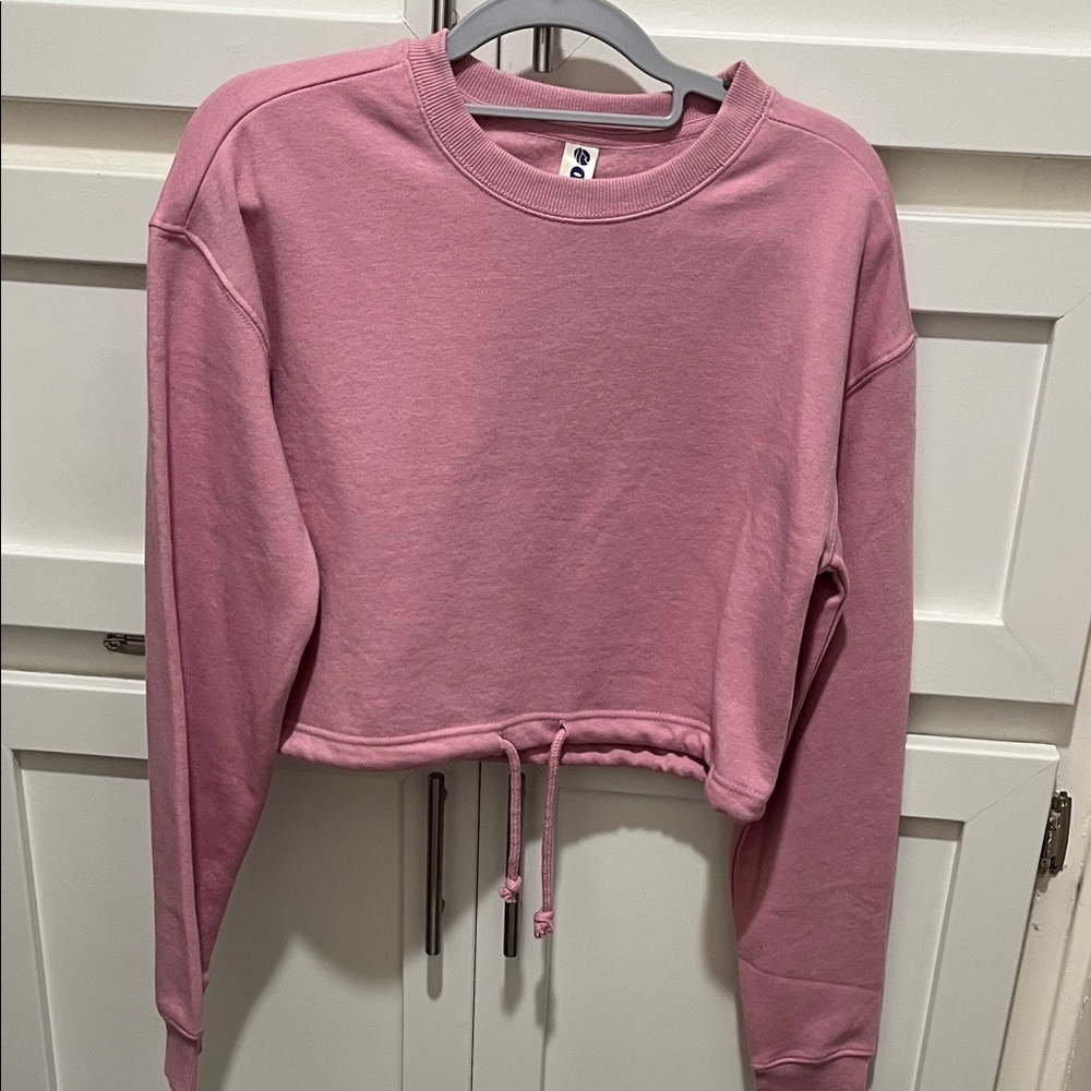 Dusty Rose Cropped Hoodie